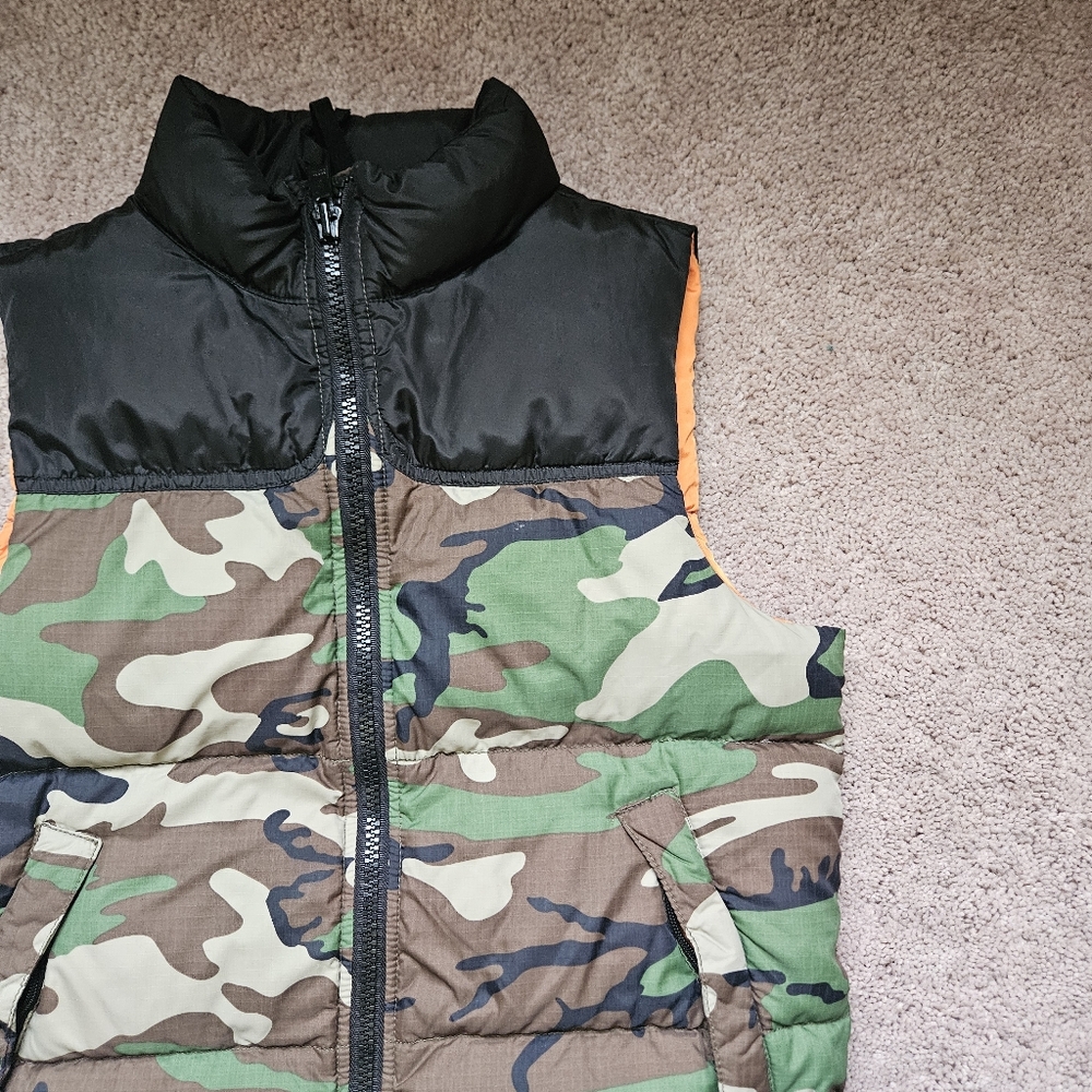 Denim & Supply Ralph Lauren Puffer Down Fill Full-Zip Camo Vest Youth M Rare